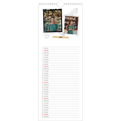 Fotokalender smal  — Scrapbook stil [Mai]