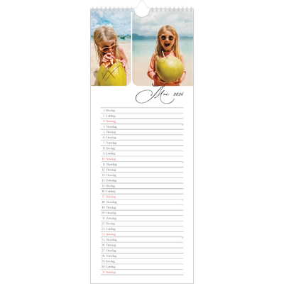 Fotokalender smal  — Øyeblikksbilder og skrift [kalender-forside]
