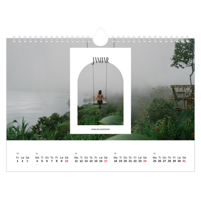 Fotokalender A4 — Den åpne buen [Januar]