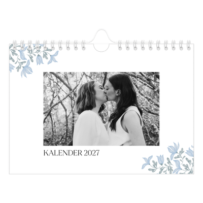 Fotokalender A5 — Elegant blomstret [kalender-forside]