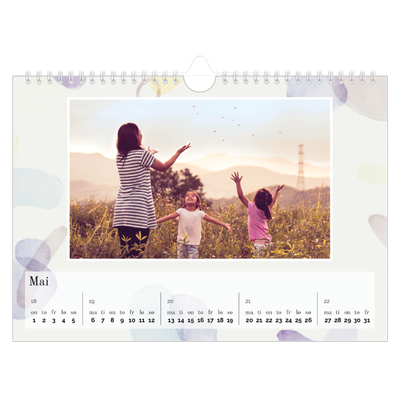 Fotokalender A4 — Akvarellformer [kalender-forside]