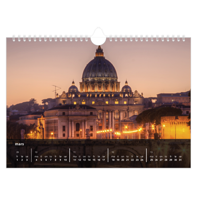 Fotokalender A4 — Transparent kalender [Mars]