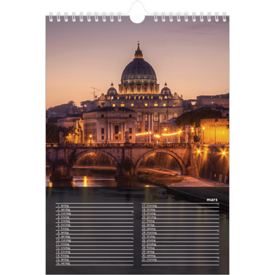 Fotokalender A4 (20 x 30 cm) — Transparent kalender [Mars]