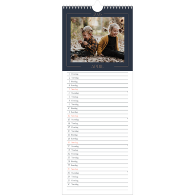 Fotokalender smal  — Prøyssisk blå [April]