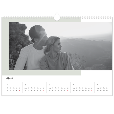 Fotokalender A3 — Fargerike rammer [April]