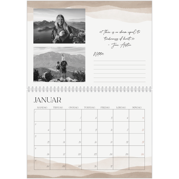Fotokalender A4 dobbel — Velvære-sitater