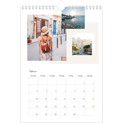 Fotokalender A4 (20 x 30 cm) — Pastellfarger [Februar]