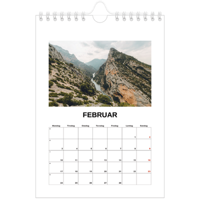 Fotokalender A5 — Enkelt bilde [Februar]