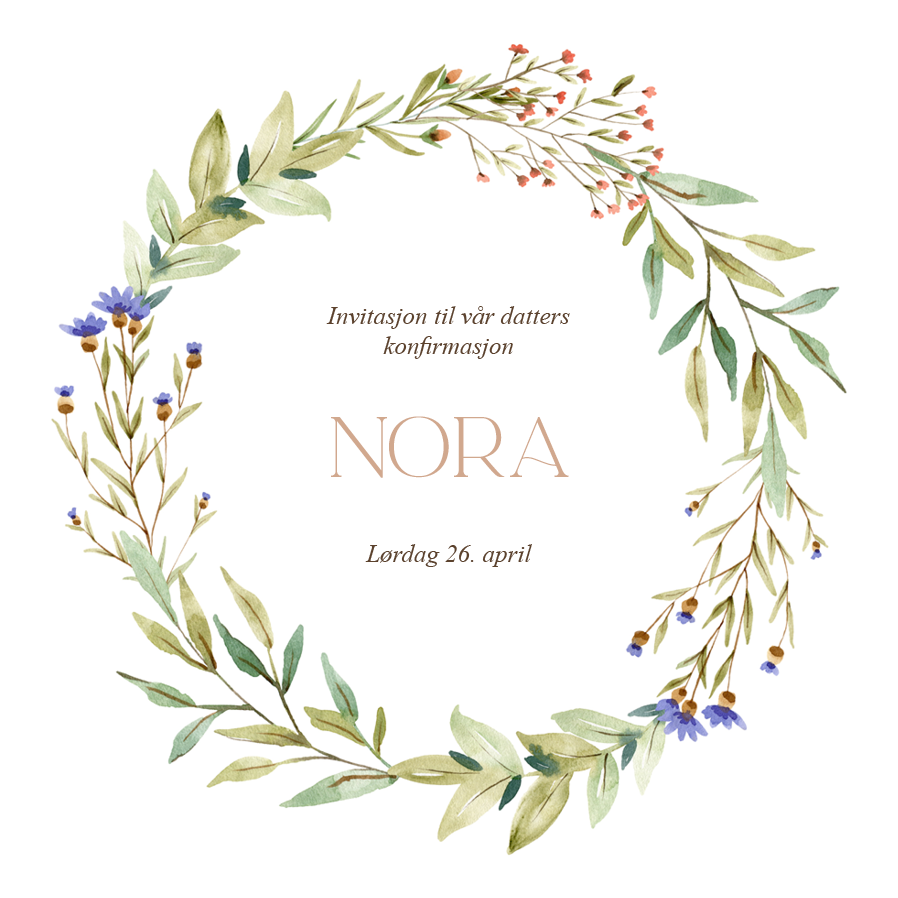 Invitasjoner — Delikate ville blomster