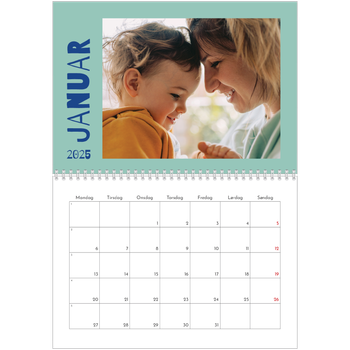 Fotokalender A4 dobbel — Fargerik kalender