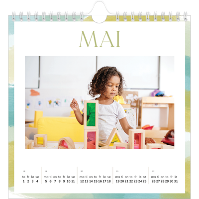 Månedskalender kvadratisk — Penseleffekt [kalender-forside]