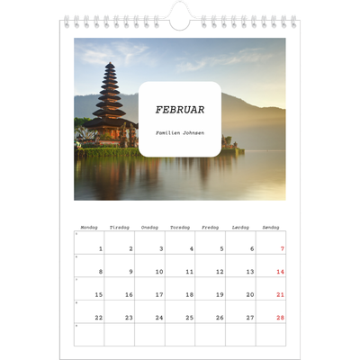 Fotokalender A4 (20 x 30 cm) — Den fulle historien [Februar]