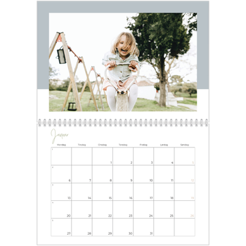 Fotokalender A4 dobbel — Kalender i jordfarger