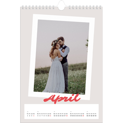 Fotokalender A4 (20 x 30 cm) — Signert trykk [April]