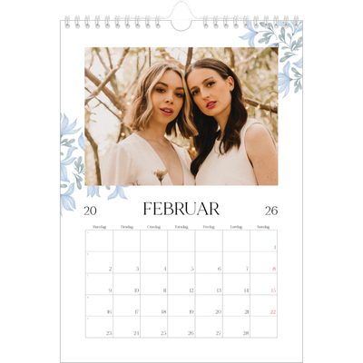 Fotokalender A4 (20 x 30 cm) — Elegant blomstret [Februar]