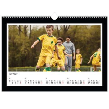 Fotokalender A3 — Svart bakgrunn