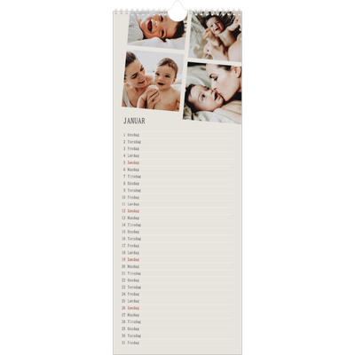 Fotokalender smal  — Bilder i bevegelse [Januar]