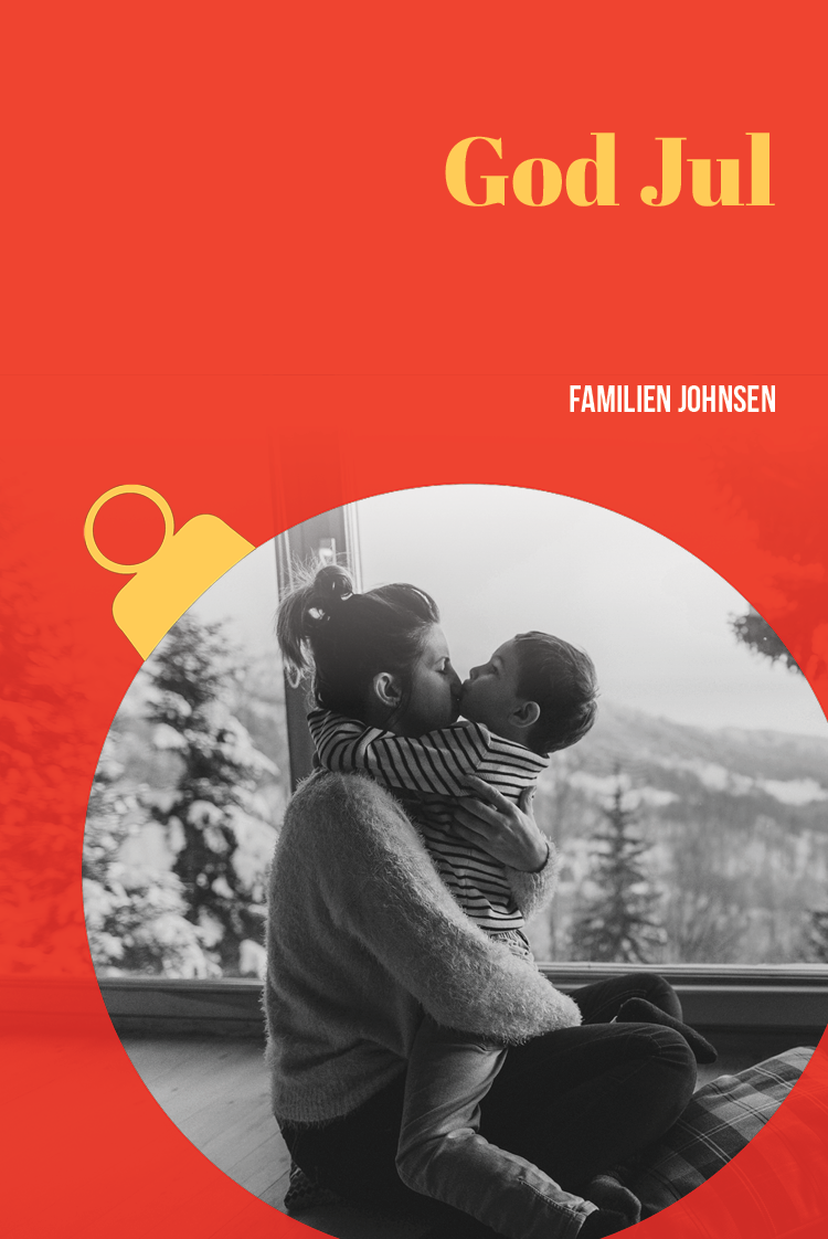 Fotokort — Bilde i julekule