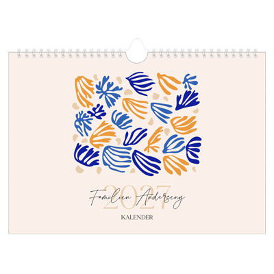 Fotokalender A4 — Minimalistisk korall [kalender-forside]