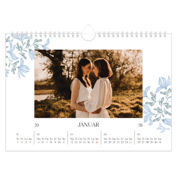 Fotokalender A4 — Elegant blomstret