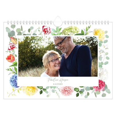 Fotokalender A4 — Klassiske blomster [kalender-forside]