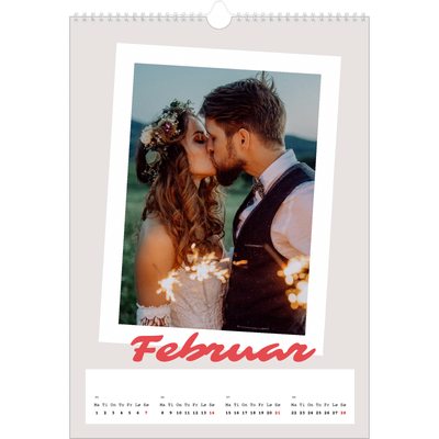 A3 Månedskalender — Signert trykk [Februar]