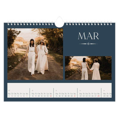 Fotokalender A4 — Skifer & seriffer [Mars]