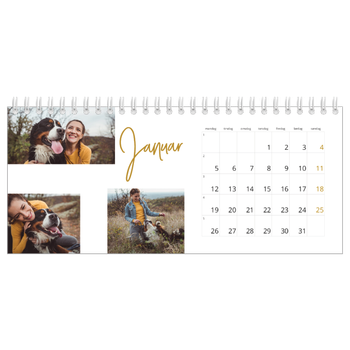 Bordkalender med foto — Gullstift