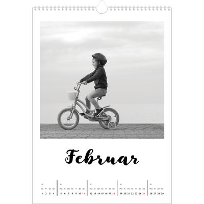 A3 Månedskalender — Håndskrevet [Februar]