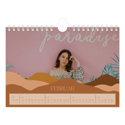 Fotokalender A5 — Nøytrale fjell [Februar]