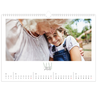 Fotokalender A3 — Flere fonter [kalender-forside]