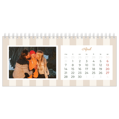 Bordkalendere — Skrift og striper [April]