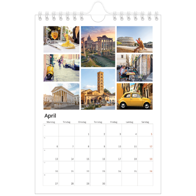 Fotokalender A5 — Bilderutenett [April]