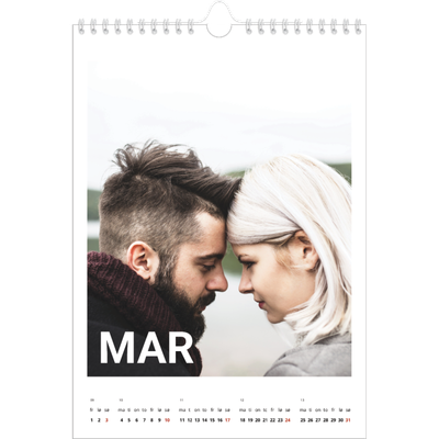 Fotokalender A4 (20 x 30 cm) — Stor måned [Mars]