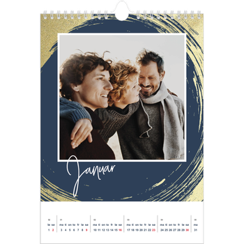 Fotokalender A4 — Gylne penselstrøk