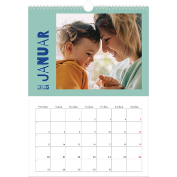 Fotokalender A3 — Fargerik kalender