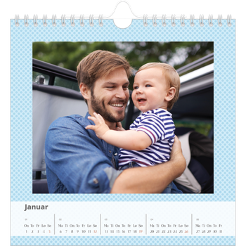 Fotokalender Kvadratisk — Pastellmønster