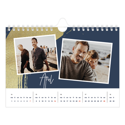 Fotokalender A5 — Gylne penselstrøk [April]