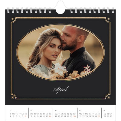 Månedskalender kvadratisk — Vintage klassisk [April]