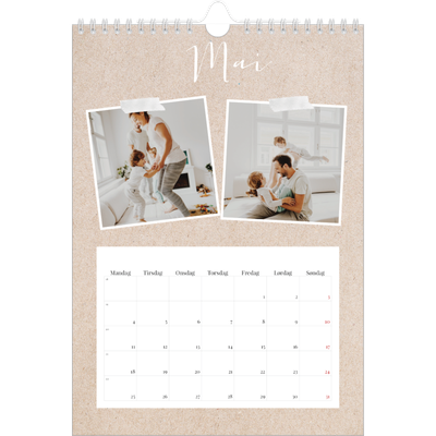 Fotokalender A4 (20 x 30 cm) — Scrapbook kalender [kalender-forside]