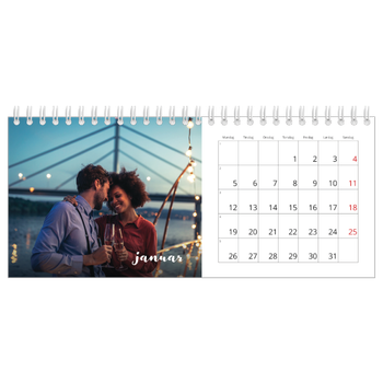 Bordkalender med foto — Håndskrift på bildet