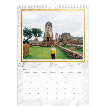 Fotokalender A4 — Gull og marmor