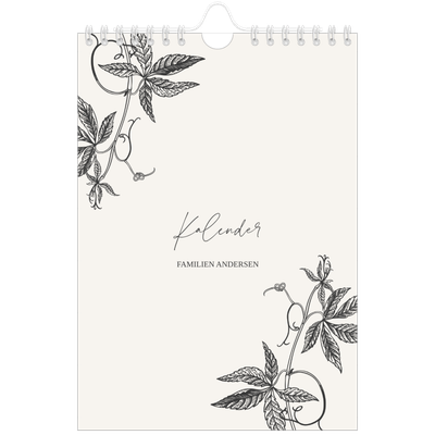 Fotokalender A5 — Blekk & blomst [kalender-forside]