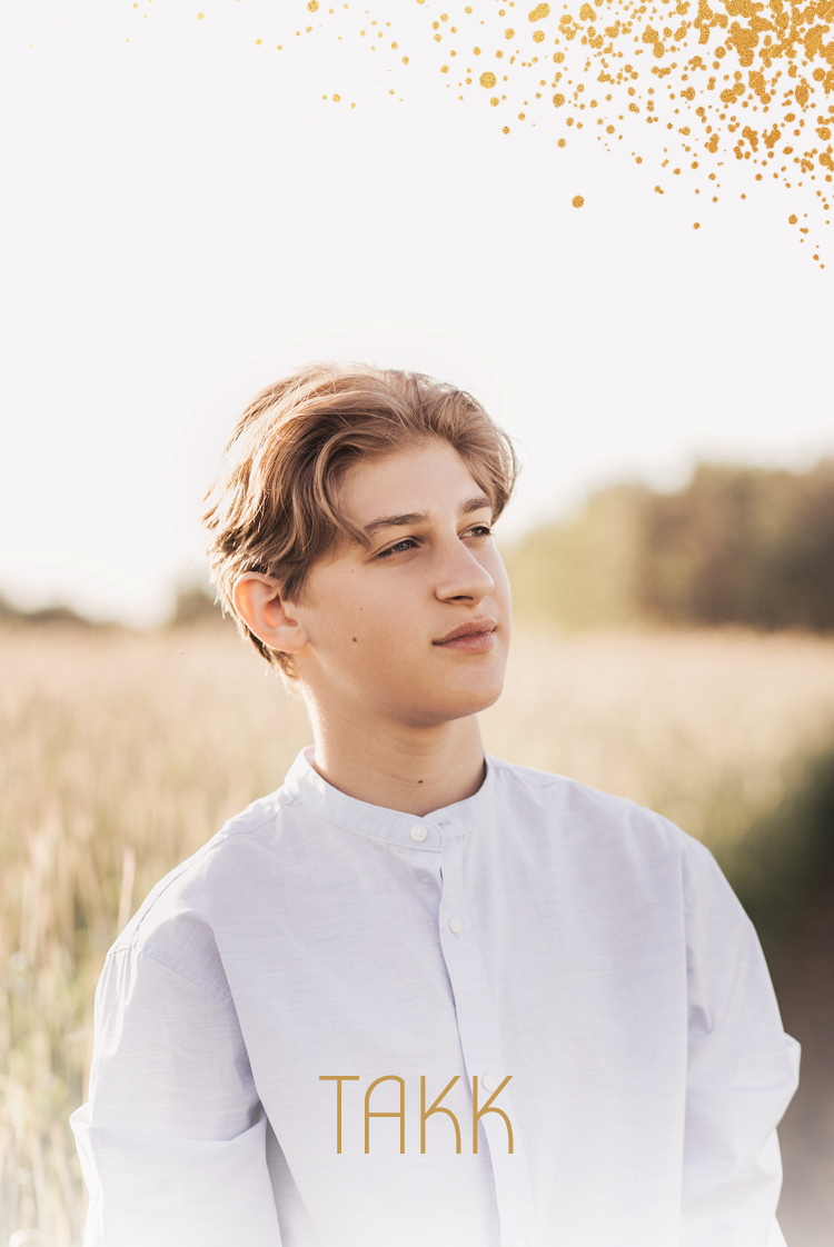 Takkekort — Splash av gull