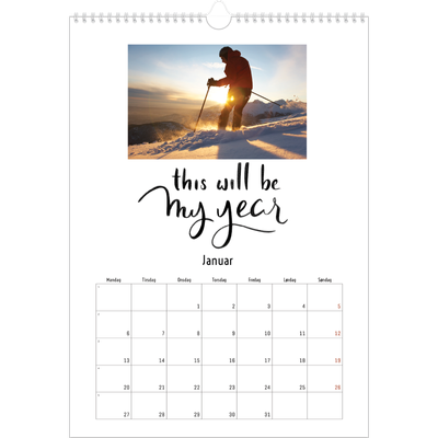 A3 Månedskalender — Sitater [Januar]