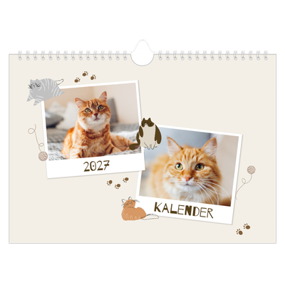 Fotokalender A4 — Leken kattunge [kalender-forside]