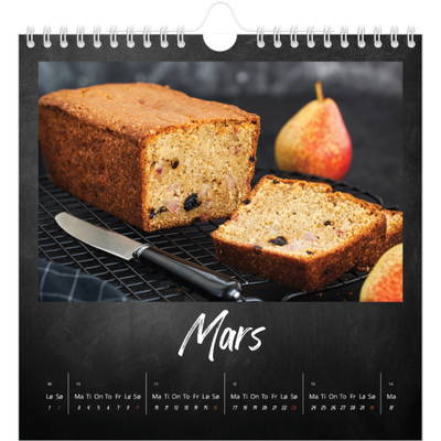 Månedskalender kvadratisk — Tavle bakgrunn [Mars]