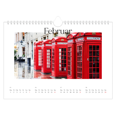 Fotokalender A4 — Min reiseskildring [Februar]