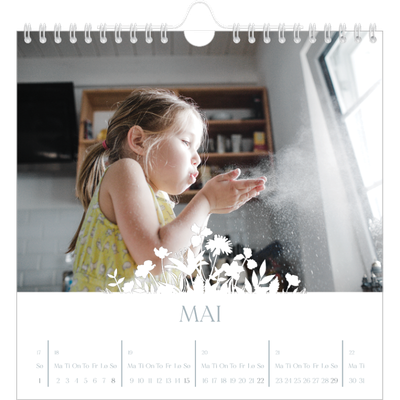 Månedskalender kvadratisk — Blomstermotiv [Mai]