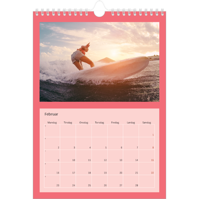 Fotokalender A4 (20 x 30 cm) — Stilrene farger [Februar]